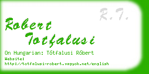 robert totfalusi business card